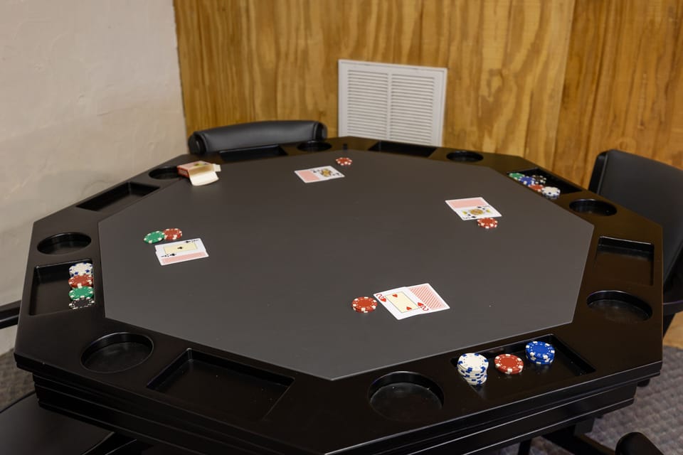 Poker Time (Seats up to 8 players with 4 extra chairs provided)