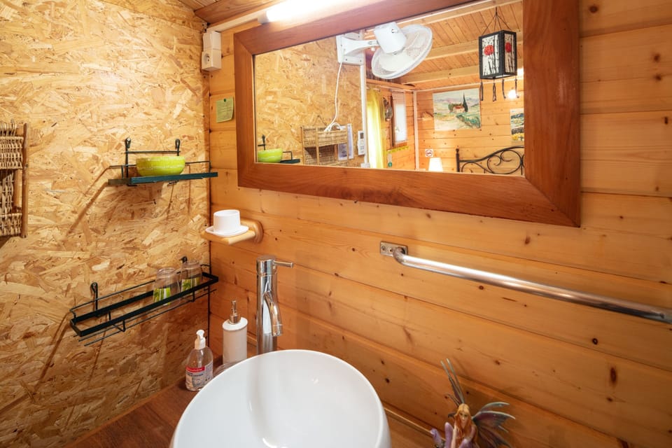 Basic Double Room | Bathroom | Shower, towels