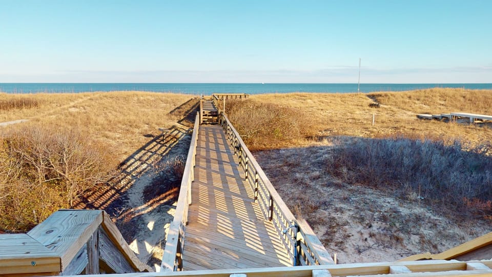 Dune walk to ocean from level 3 - Dune walk to ocean from level 3,
Pool will be to the right of this dune walk, up beside the house.
