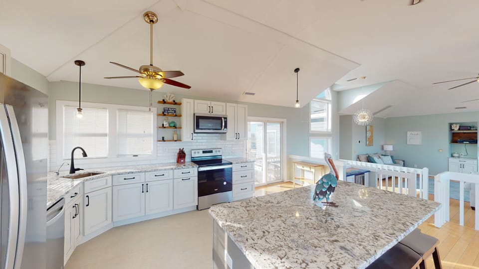 Kitchen showing slider to east deck - Kitchen showing slider to east deck