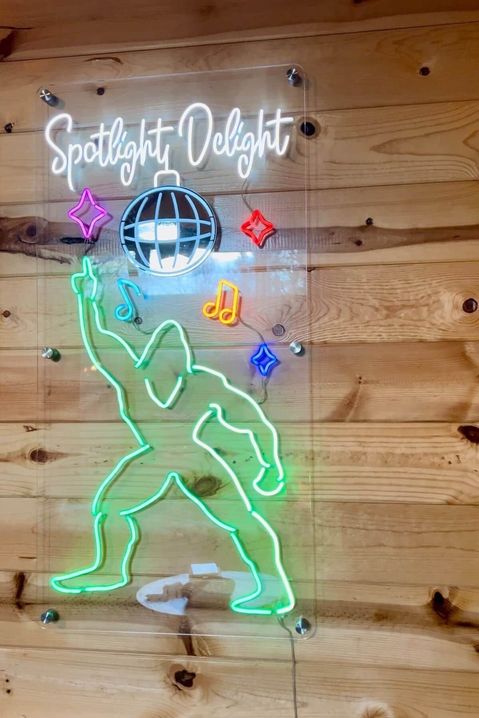 Don't forget to take a picture with our Dancing Sasquatch while at the cabin! #SpotlightDelight