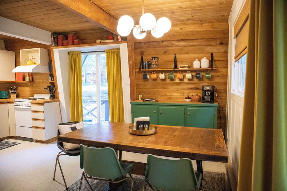 Enjoy meals and gatherings around our spacious dining table for 6
