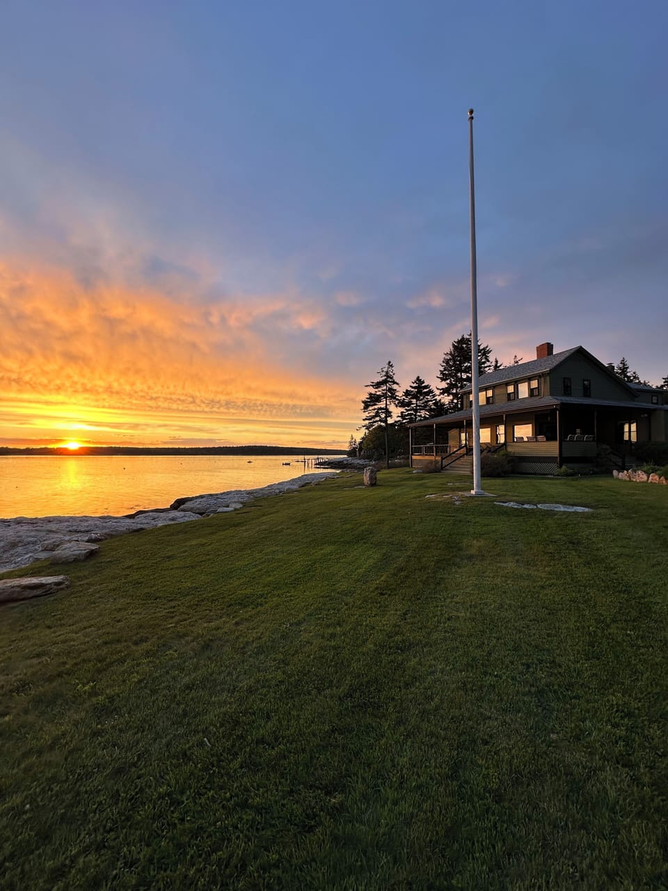 Enjoy evening sunsets and daytime lawn games