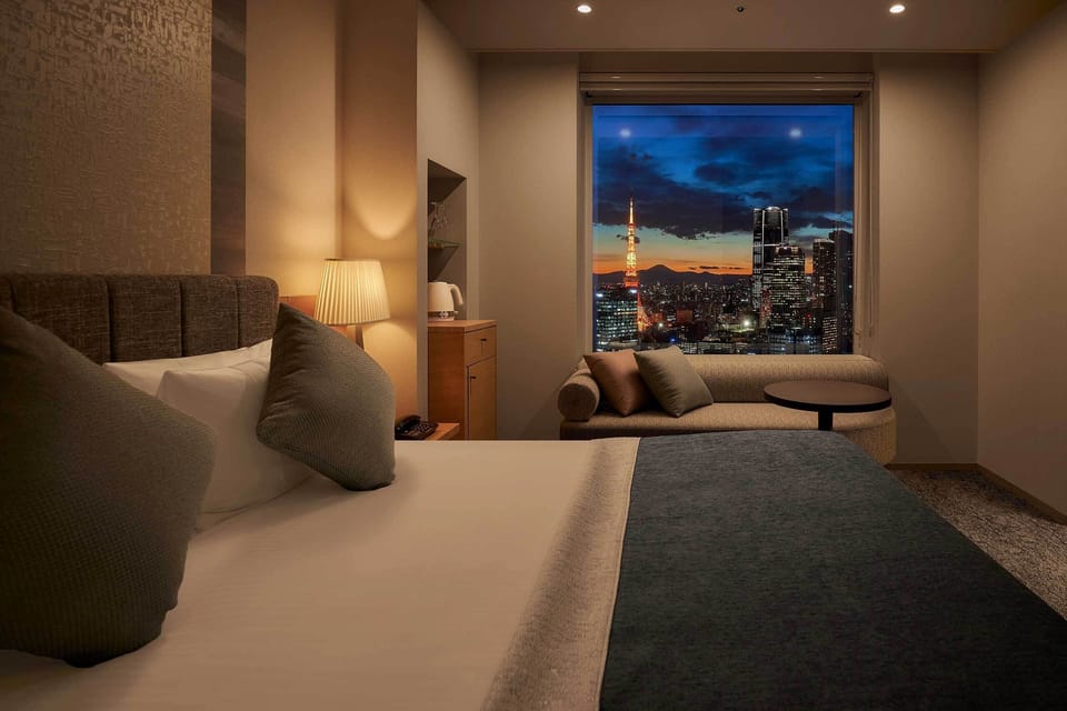 Queen Tokyo Tower Side, Non Smoking, above 26F | Premium bedding, in-room safe, laptop workspace, blackout drapes