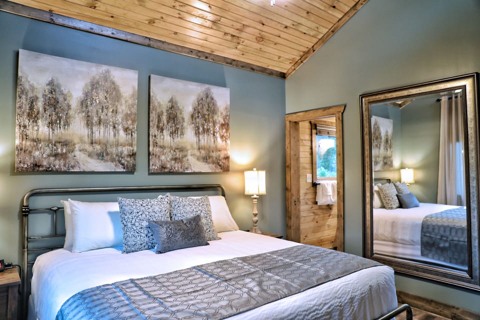 Master bedroom with a king size bed