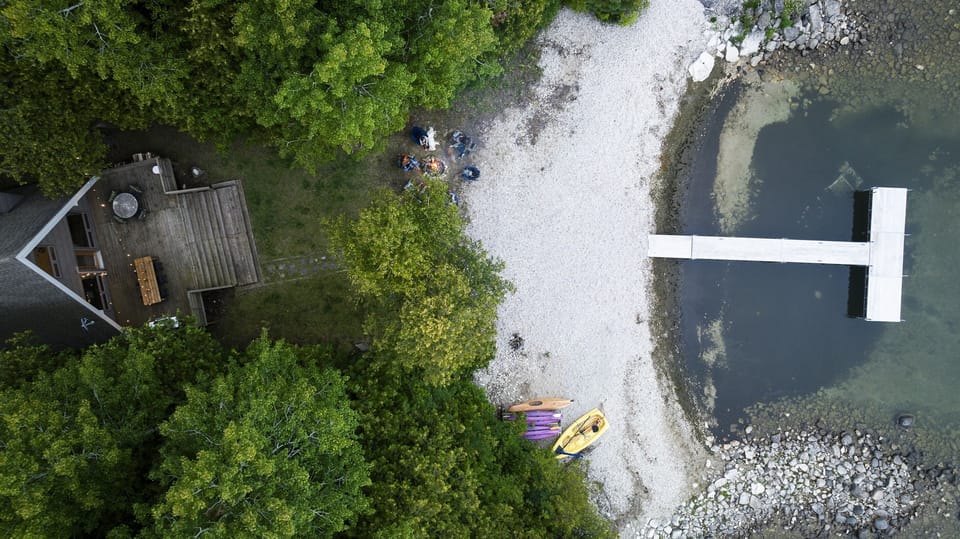 Aerial view of property