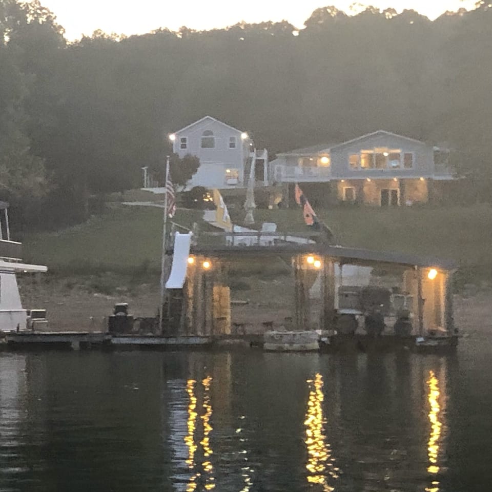 dock, main house and guest house