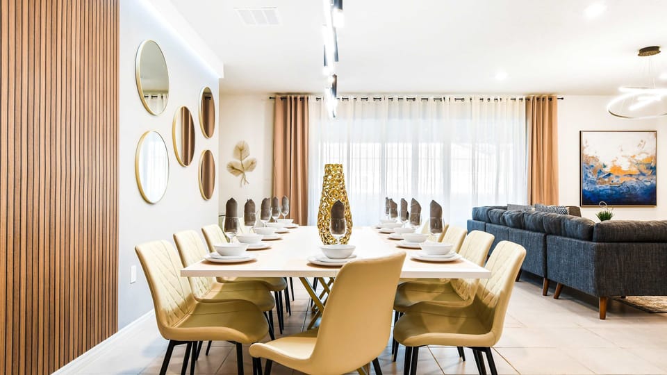 The large dining table is here for your wonderful family feast