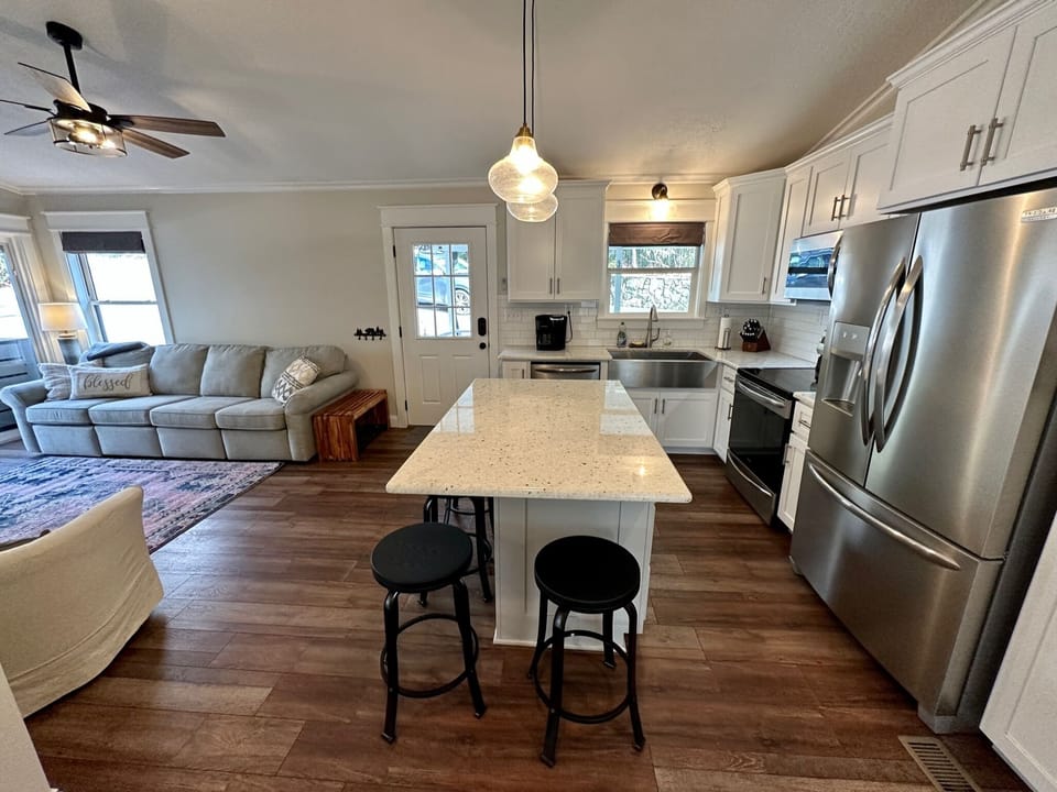 Updated kitchen with island