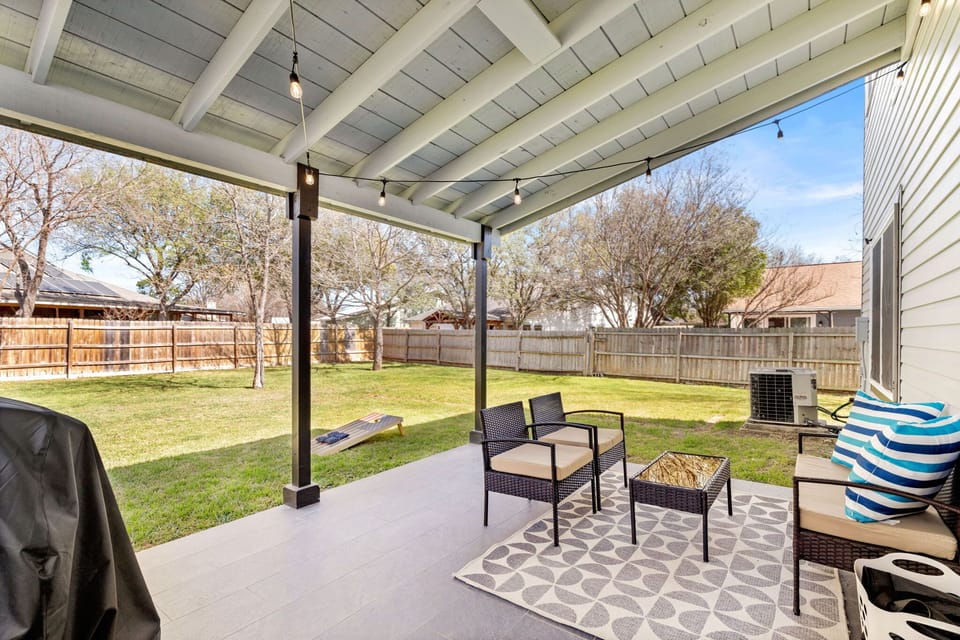 Private covered patio