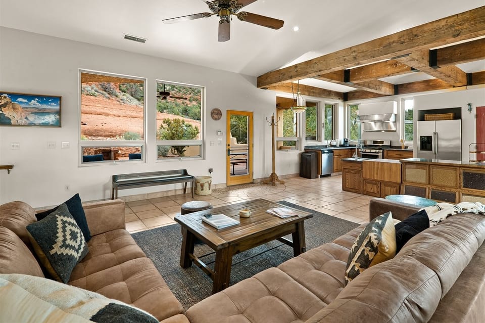 Lots of comfortable seating and space for everyone to enjoy