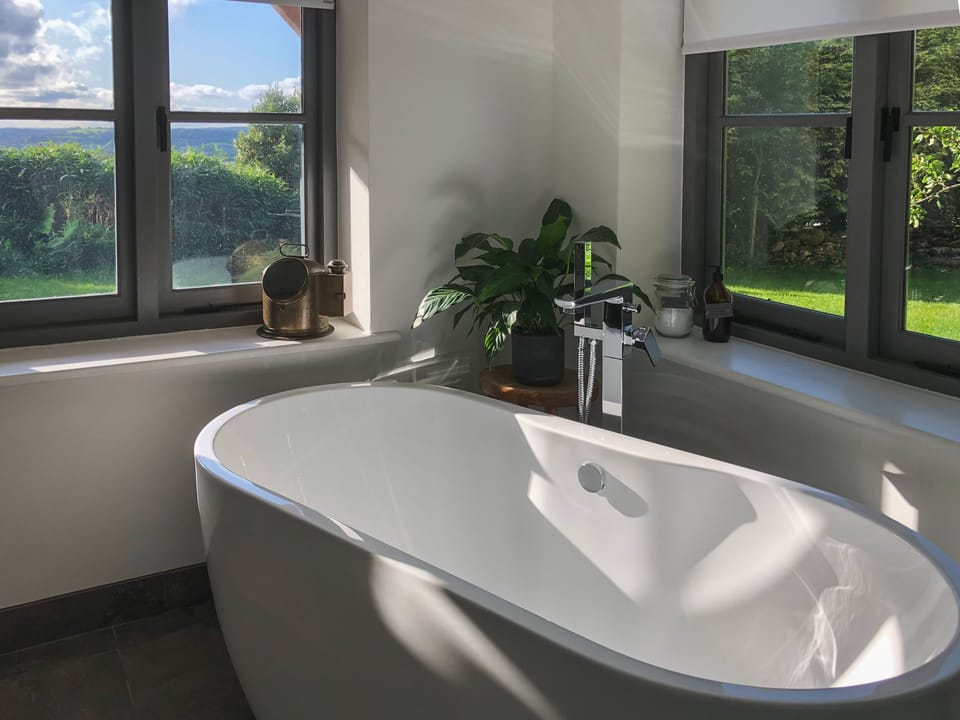 Bath with views