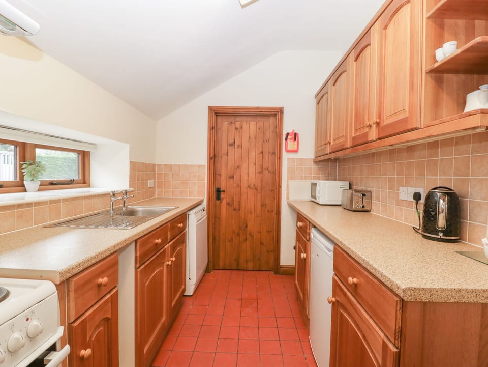 Fridge, dishwasher, electric kettle, toaster