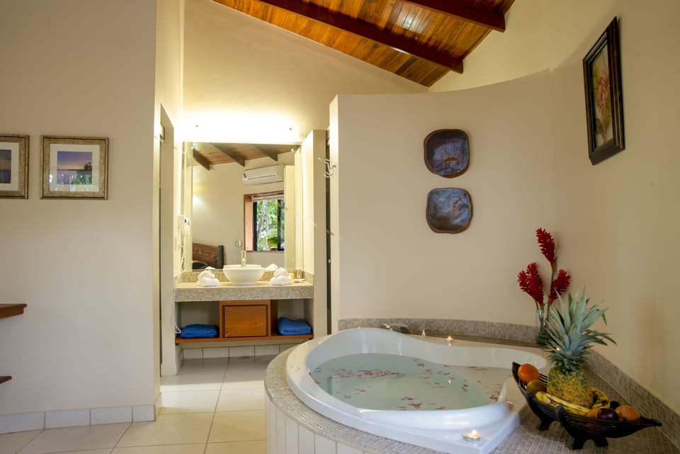 Tropical Suites | Bathroom | Shower, hair dryer, towels