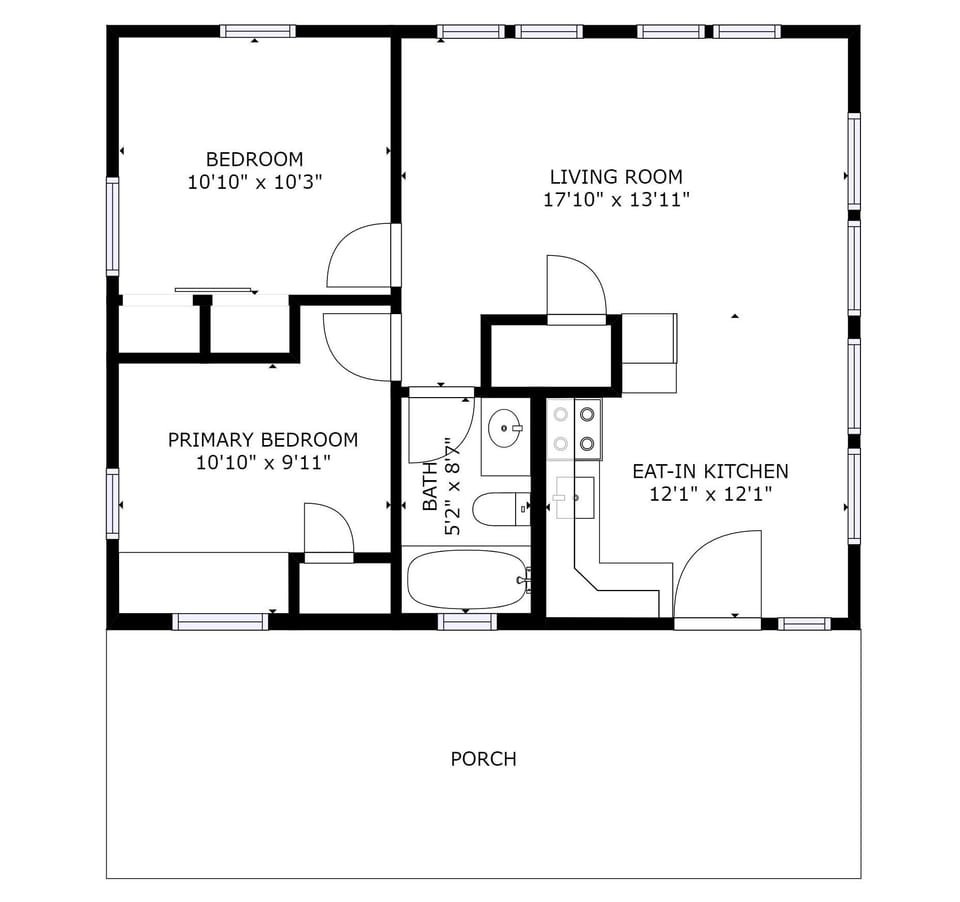 Cabin, 2 Bedrooms | Floor plan