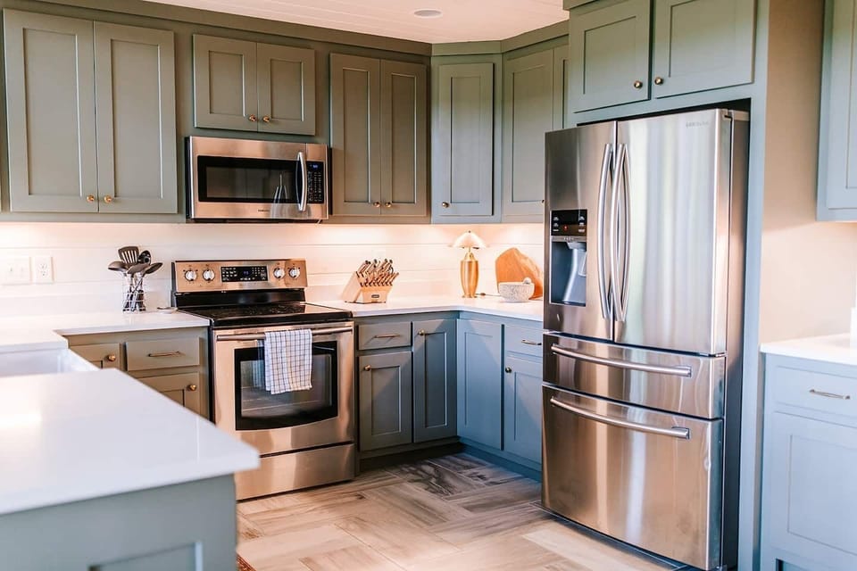 The state-of-the-art kitchen and dining area offer plenty of room to comfortably host family dinners and are outfitted with all the cookware, dishes, utensils, and appliances you will need to cook delicious meals.