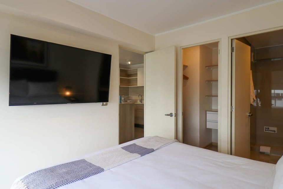 Bedroom with tv