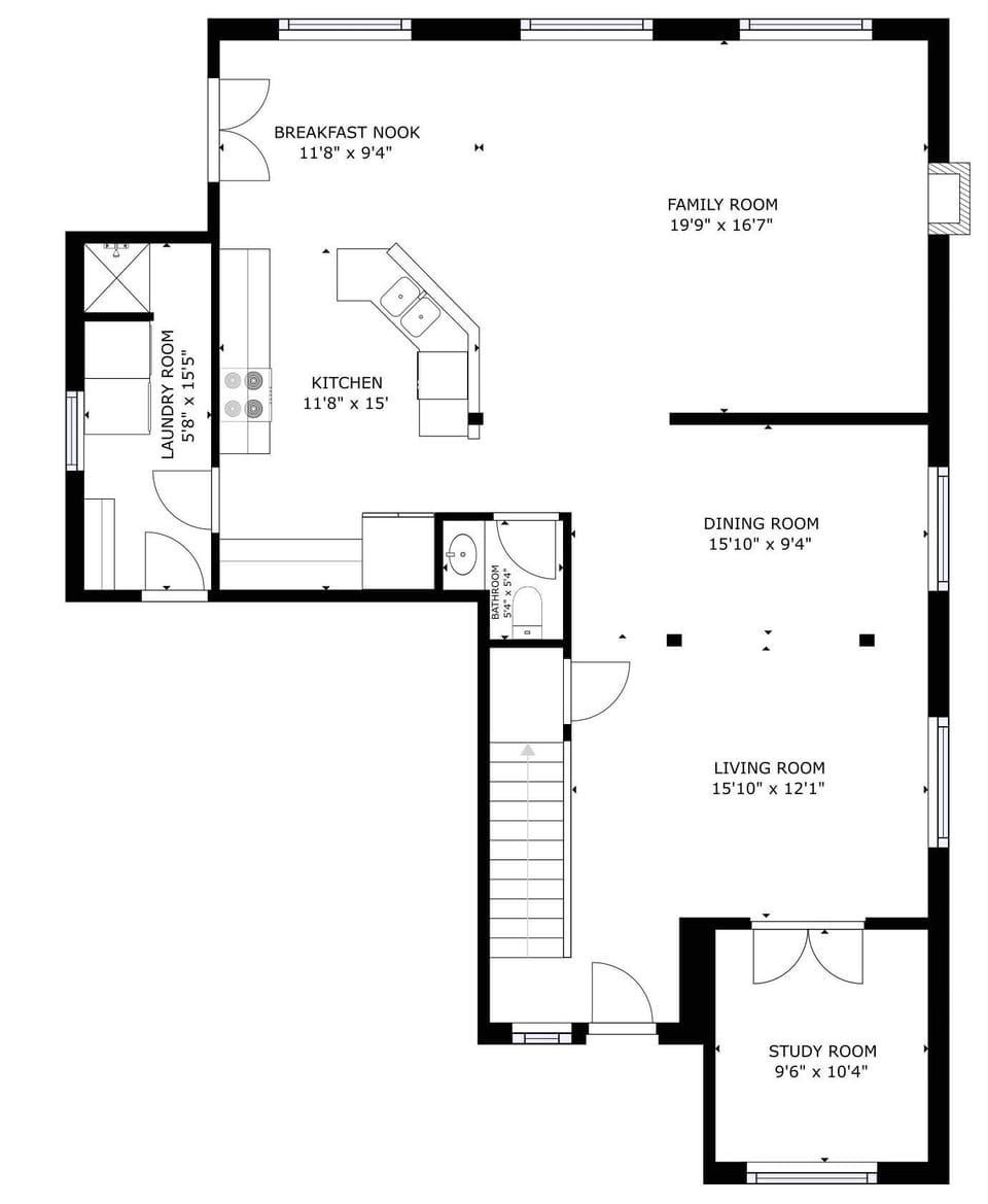 Cabin, 4 Bedrooms | Floor plan