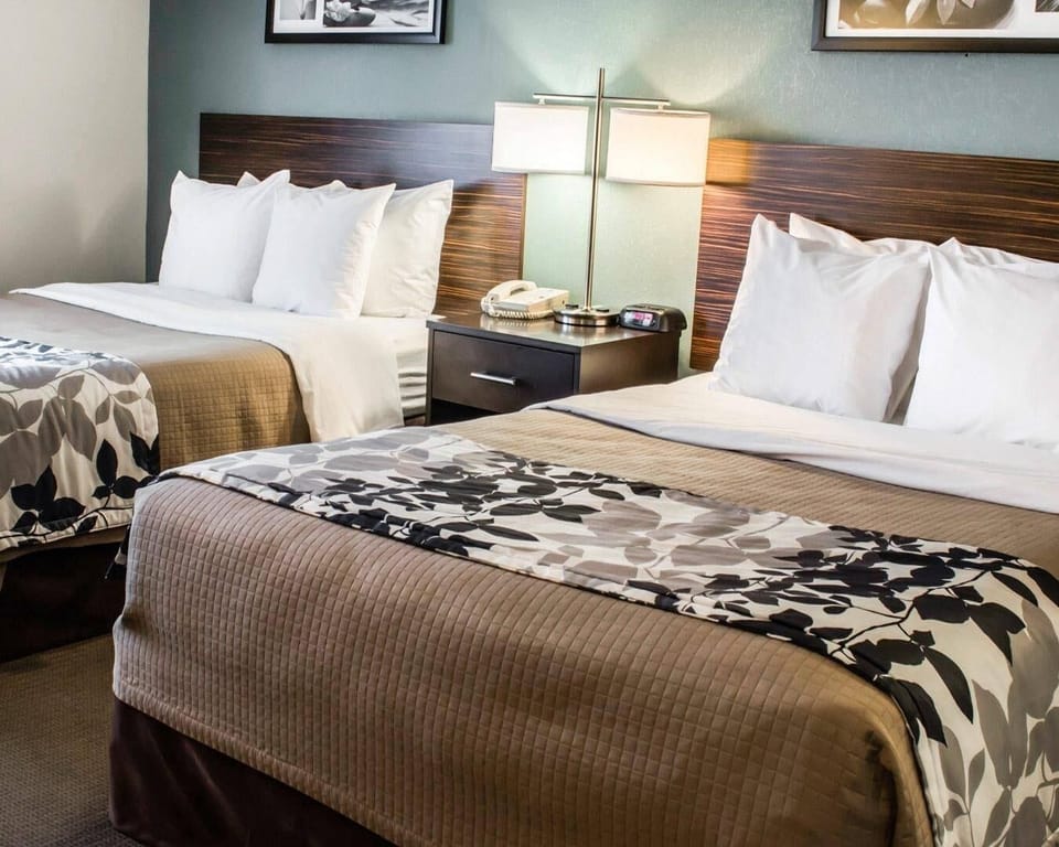 Standard Double Room, 2 Double Beds, Non Smoking | In-room safe, desk, blackout drapes, iron/ironing board
