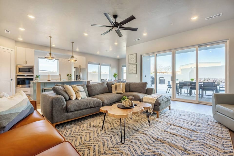 Main floor living area, with plenty space to lounge with friends and family