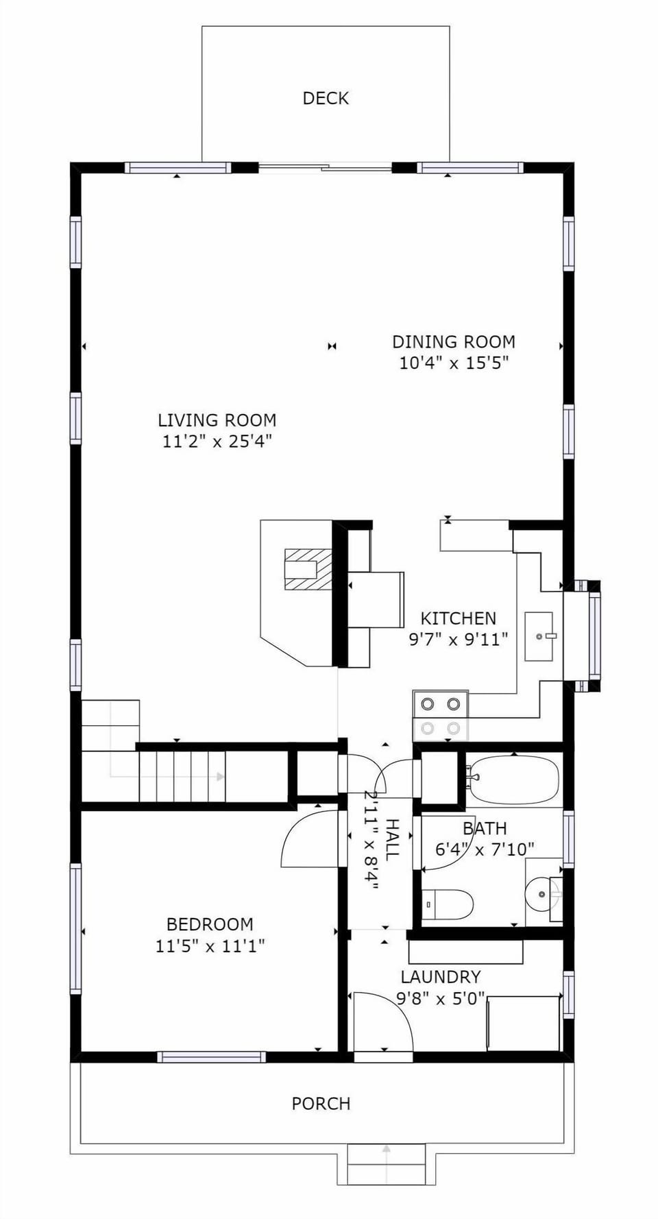Cabin, 3 Bedrooms | Floor plan