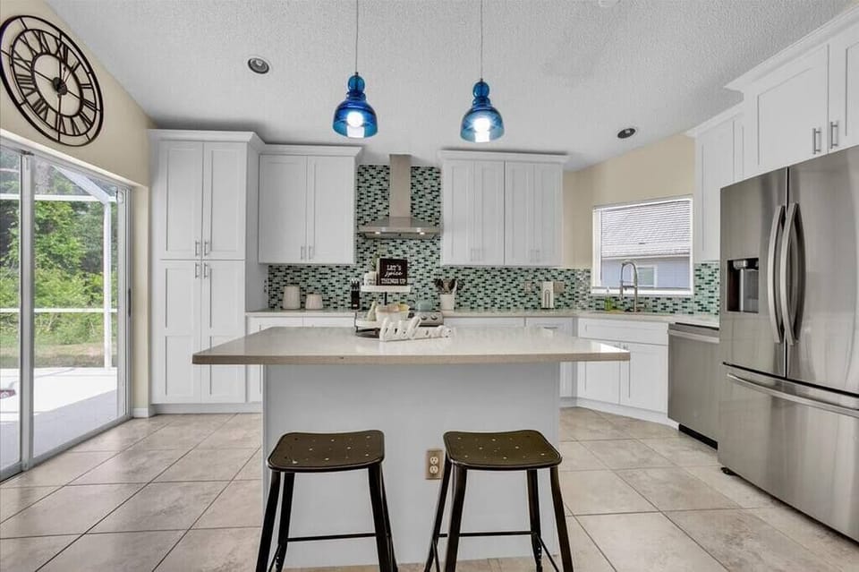 Our kitchen. Fully outfitted to meet all your needs while you're here.