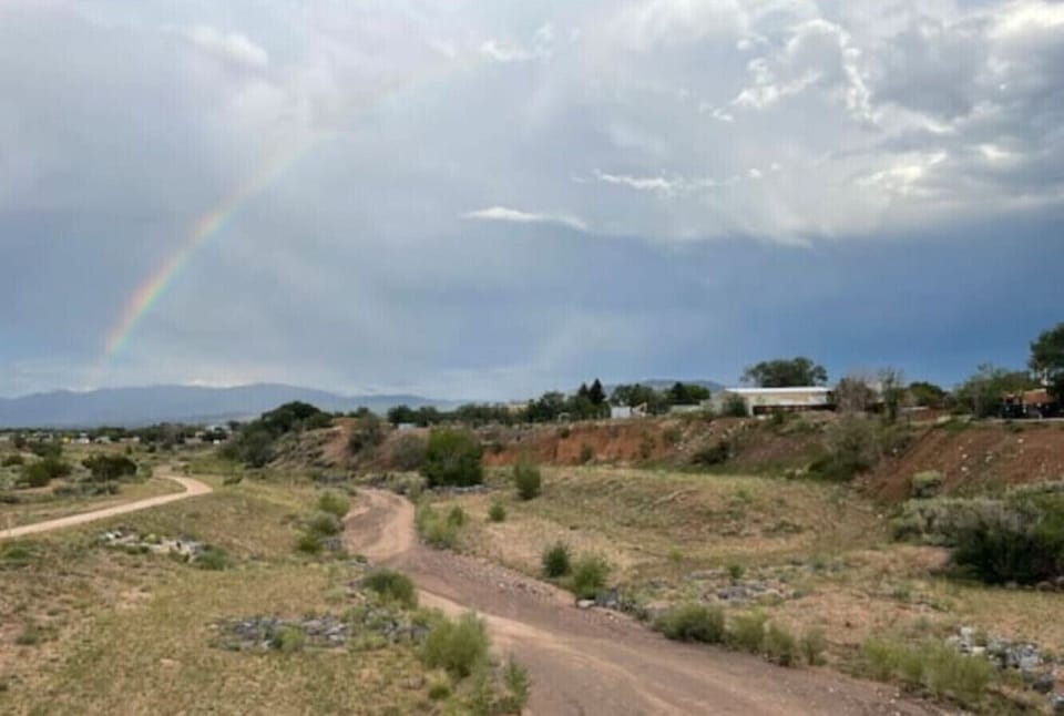 The back of the property during monsoon  season