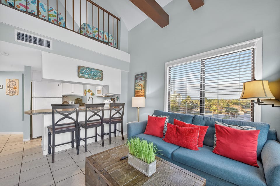 Living room with a sleeper sofa
