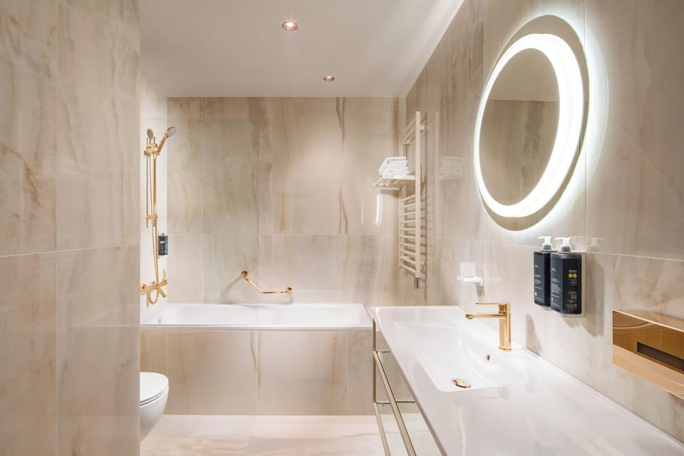 Executive Suite | Bathroom | Free toiletries, hair dryer, bathrobes, towels