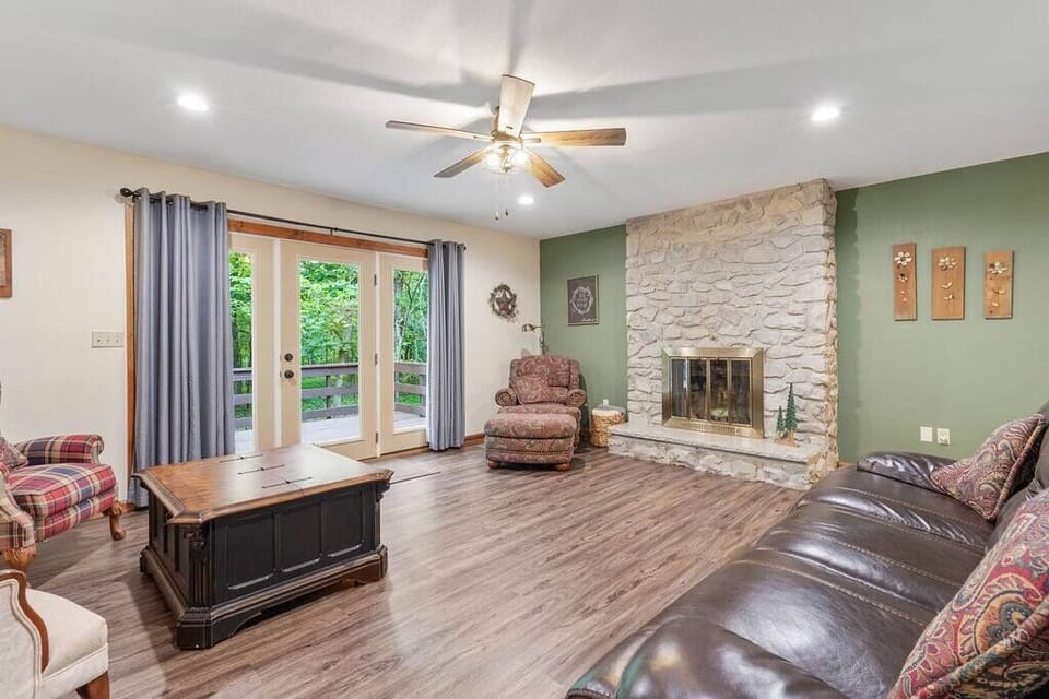 The hearth room is a perfect quiet getaway all its own