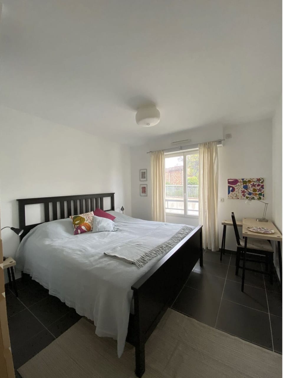 Bedroom and the small working space
