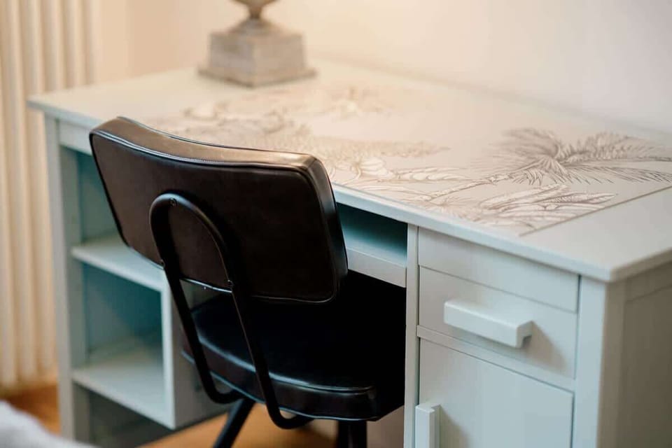 There is a desk in both rooms for the remote worker/student/biz traveler