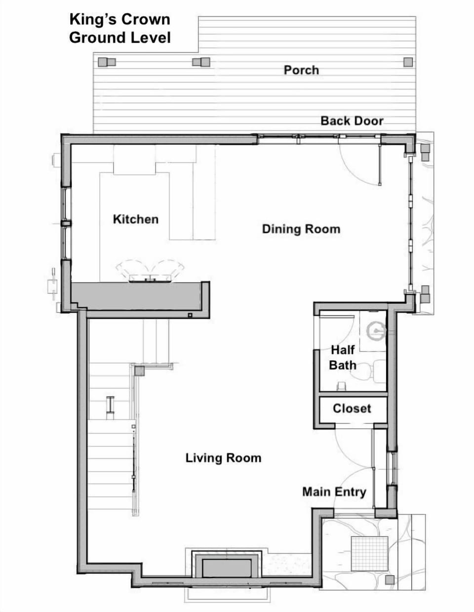 King's Crown Ground Level Floor Plan