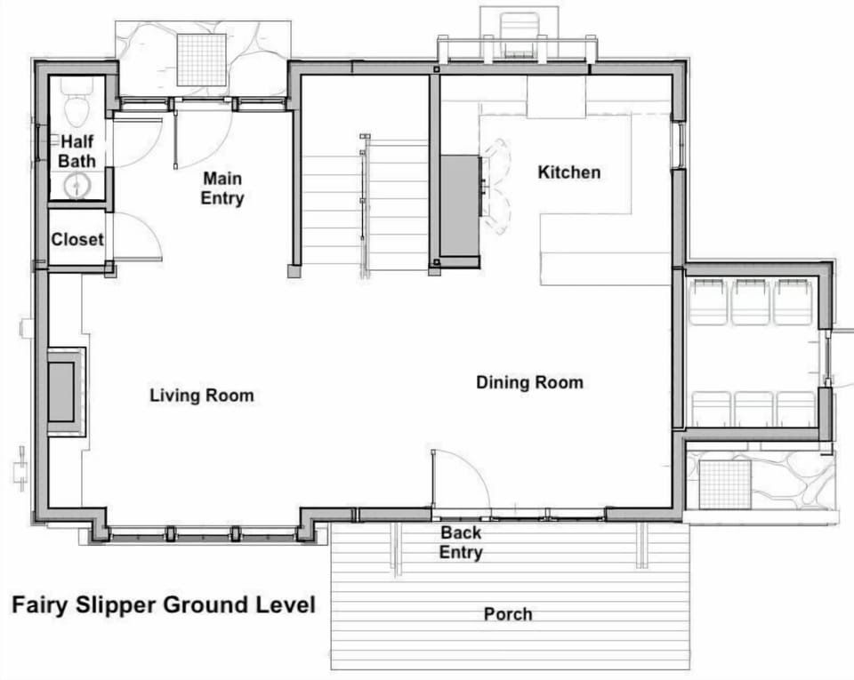 Fairy Slipper Ground Level Floor Plan
