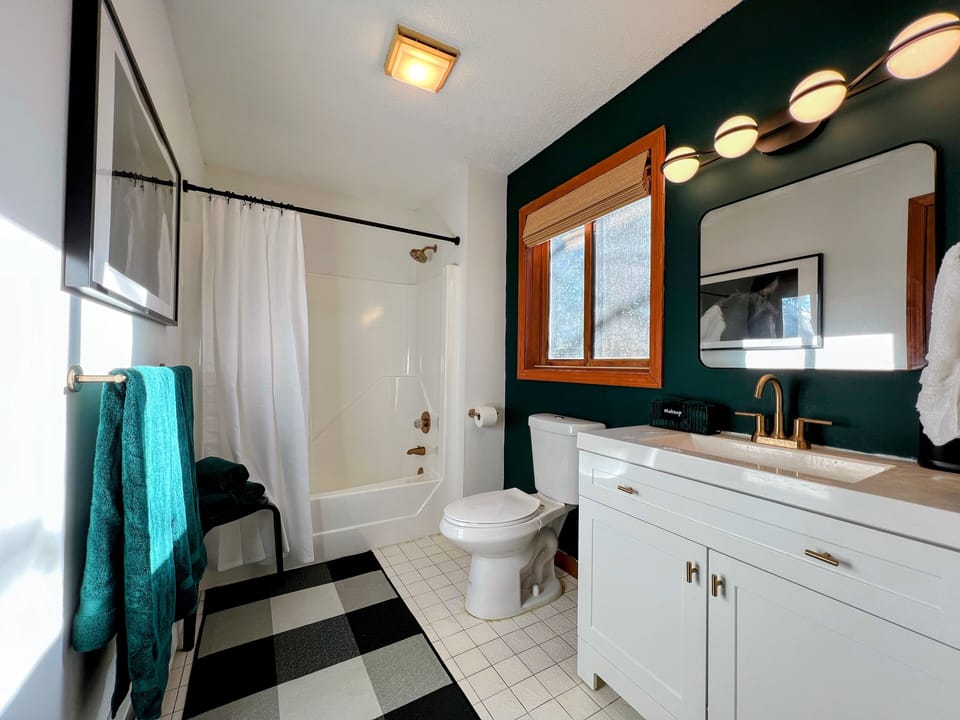 One of two bathrooms