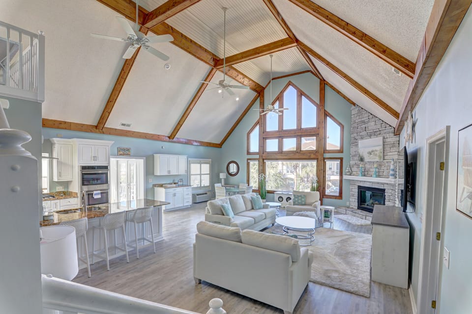The spaciousness of this home is enhanced by the open floor plan.