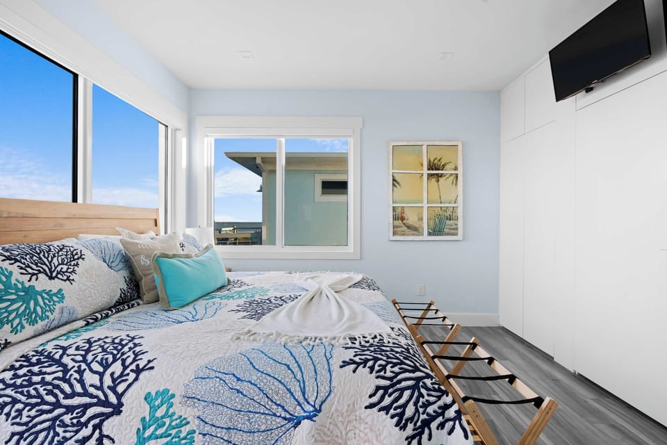 Enjoy the plush bedding and stylish decor that makes you feel right at home!