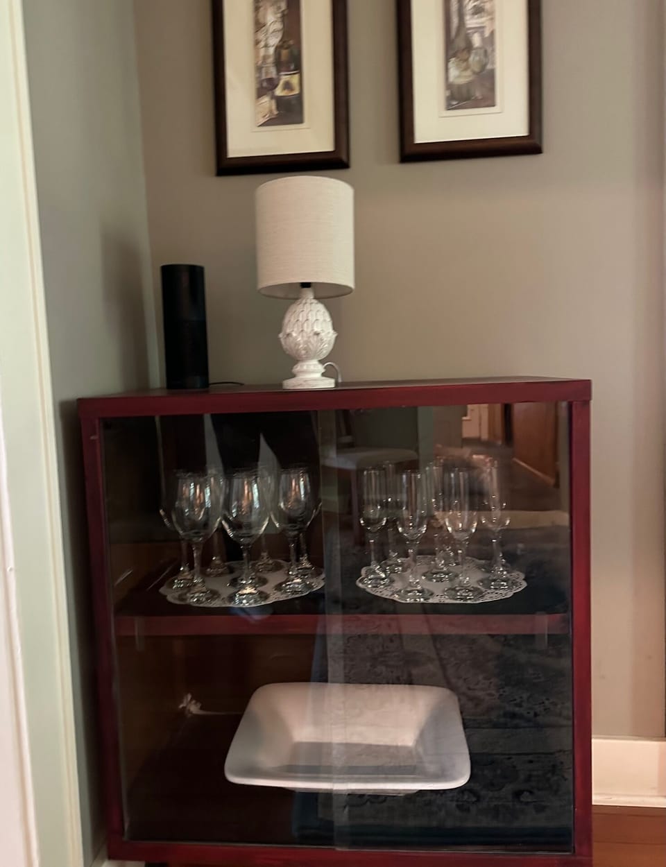 wine glass cabinet