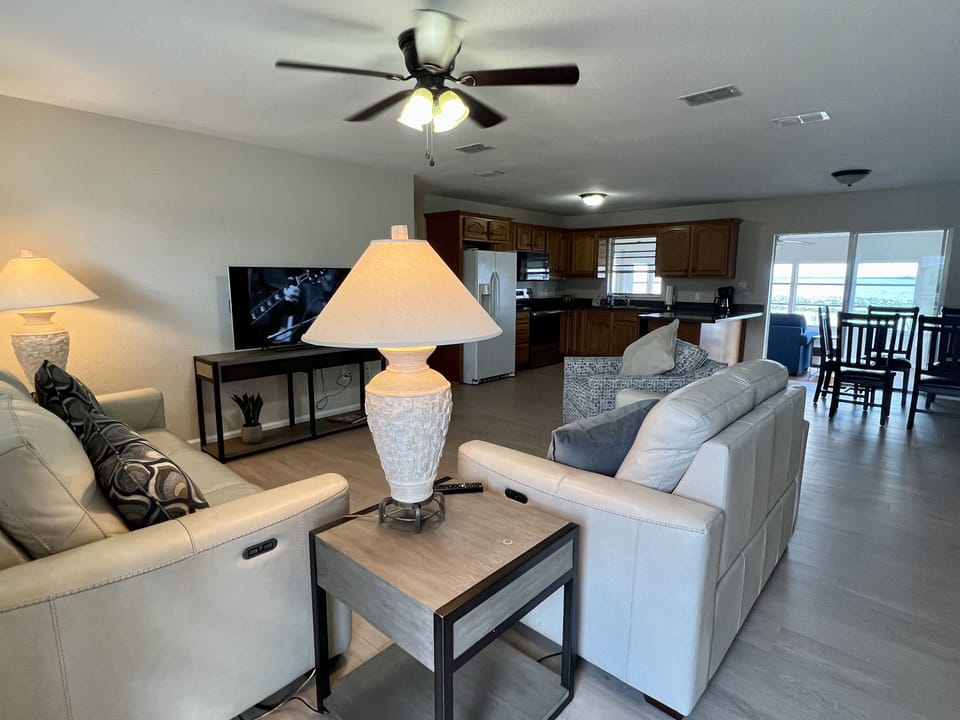 The family room area as you are walking through the front door, very comfortable