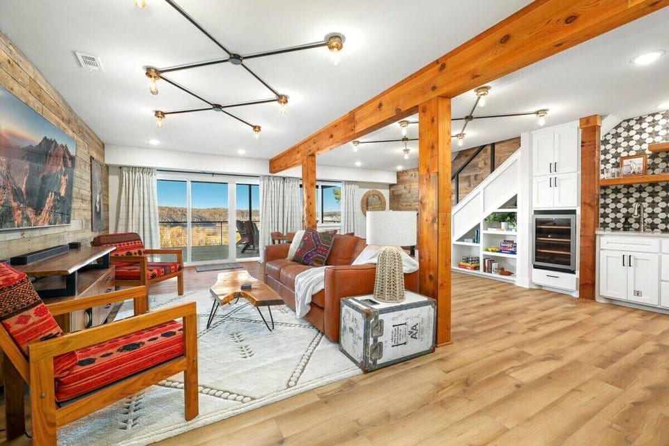 Our downstairs living space & lower level deck.