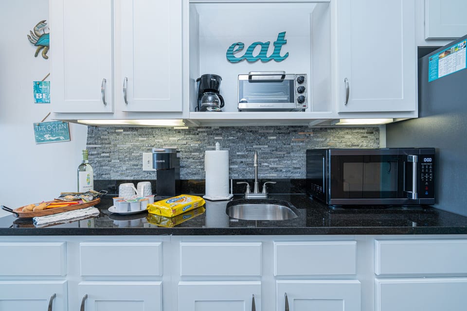 Full refridgerator, air fryer oven,microwave,crock pot.