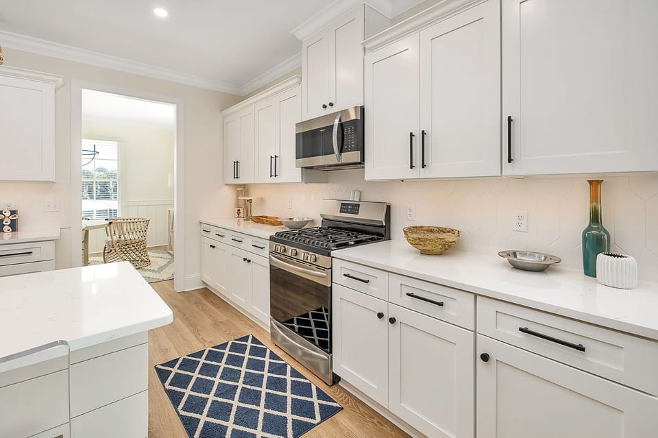 Open concept chef ready kitchen.