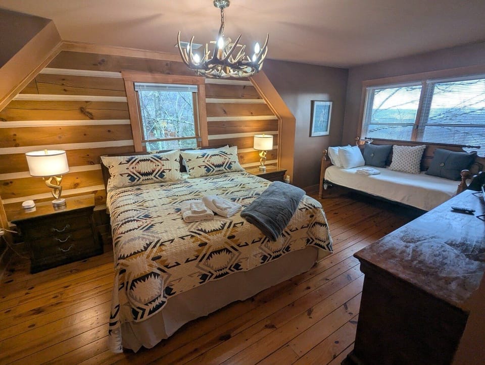 Bed and Twin Daybed in the Loft Sleeping Area