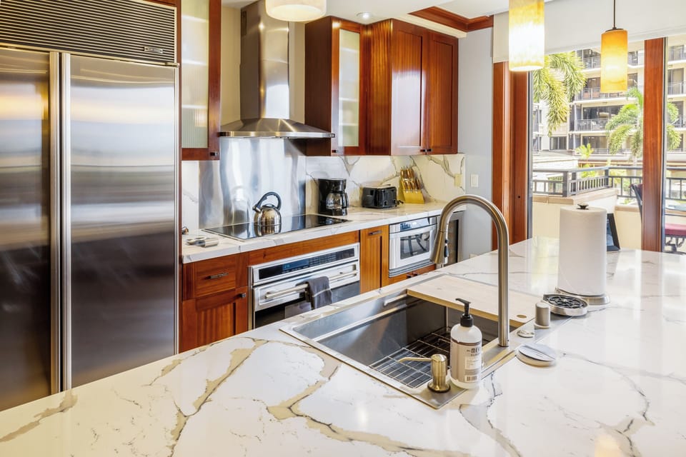 Kitchen new sink new counters ninja grill and many other amenities.