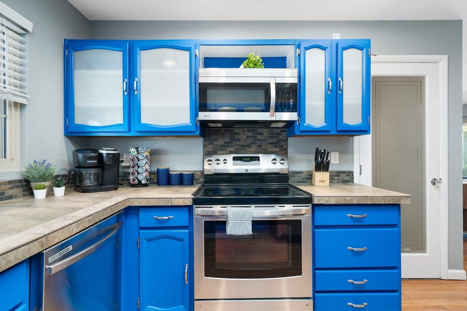 Fully stocked kitchen