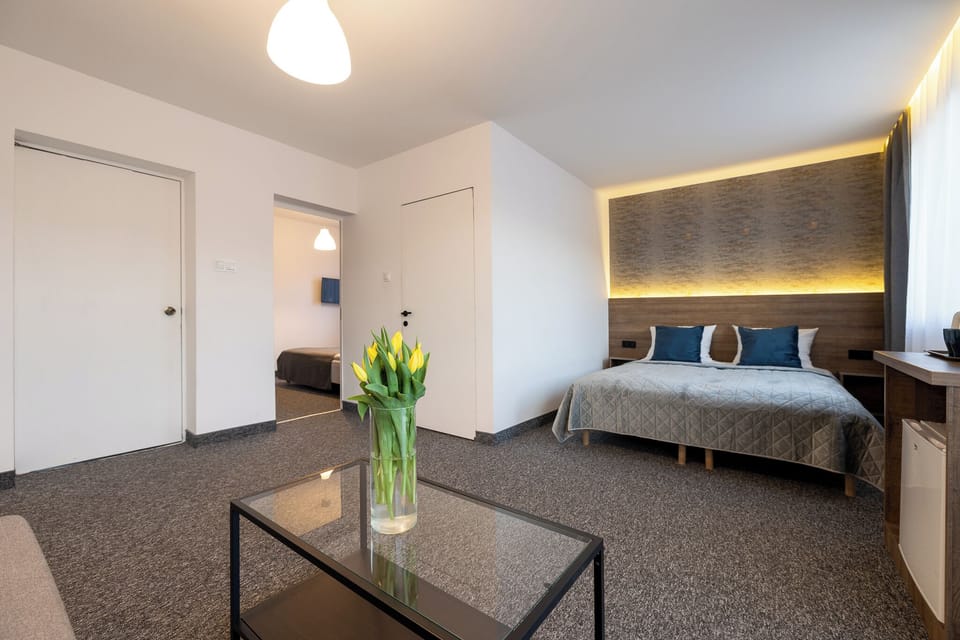 Comfort Suite | Iron/ironing board (on request), cribs (free), WiFi (free), bed sheets