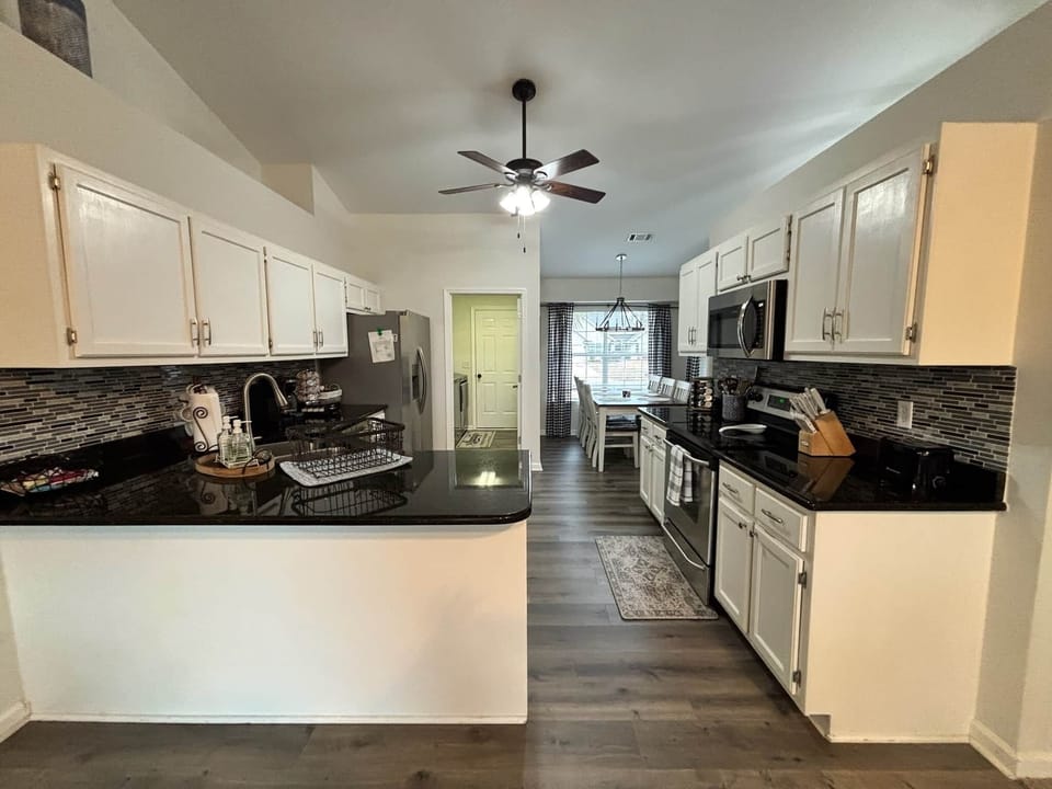Fully equipped kitchen with everything you need for cooking at home