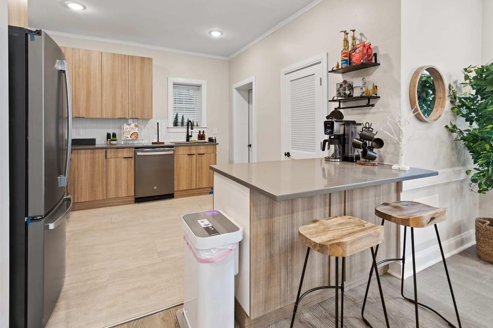Spend your mornings here at this kitchen island spot while browsing your fave book!
