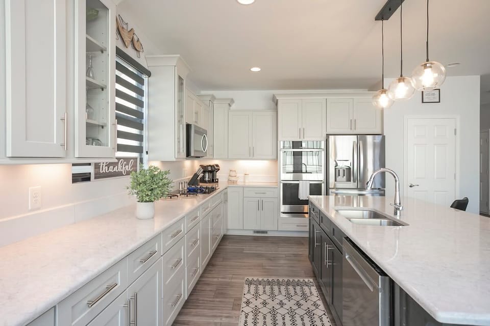 First Floor: Huge, spotless, fully stocked kitchen