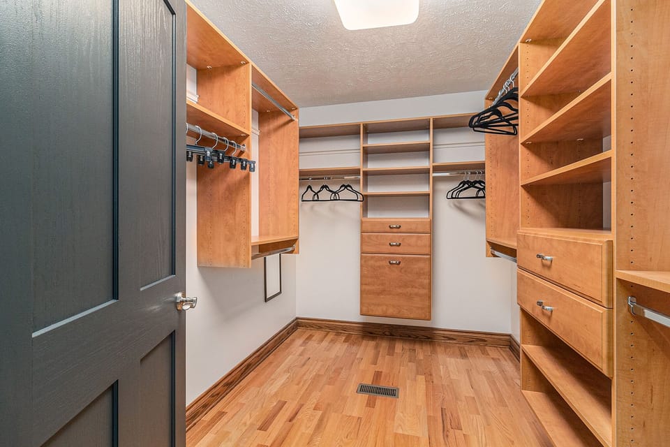 Large Master Bedroom Walk-In Closet - with plenty of space for all your items!